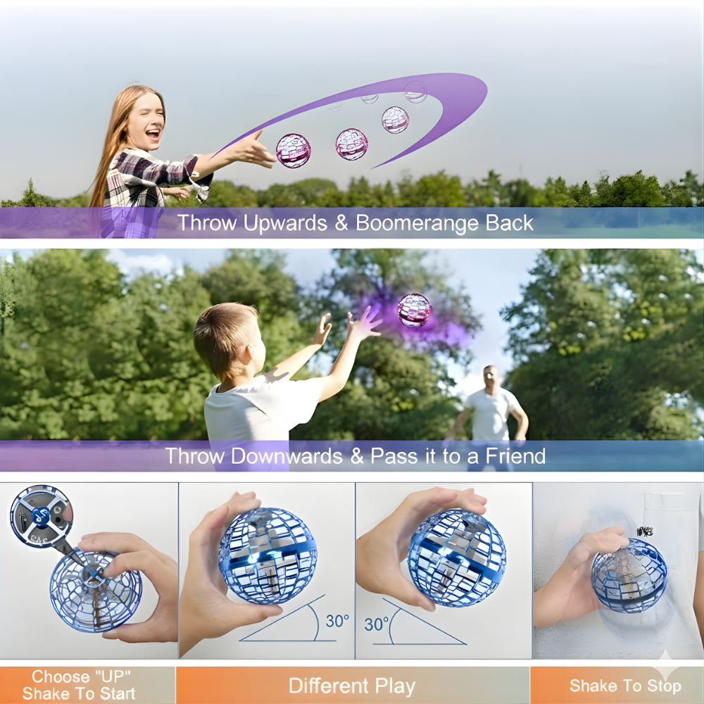 Flying Boomerang Orb Ball Toy