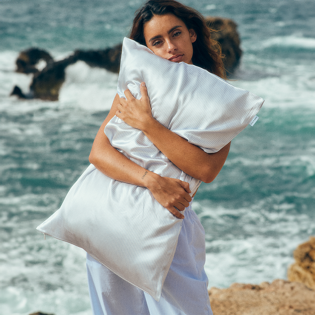 Premium Silk Pillowcase-Life in Blue