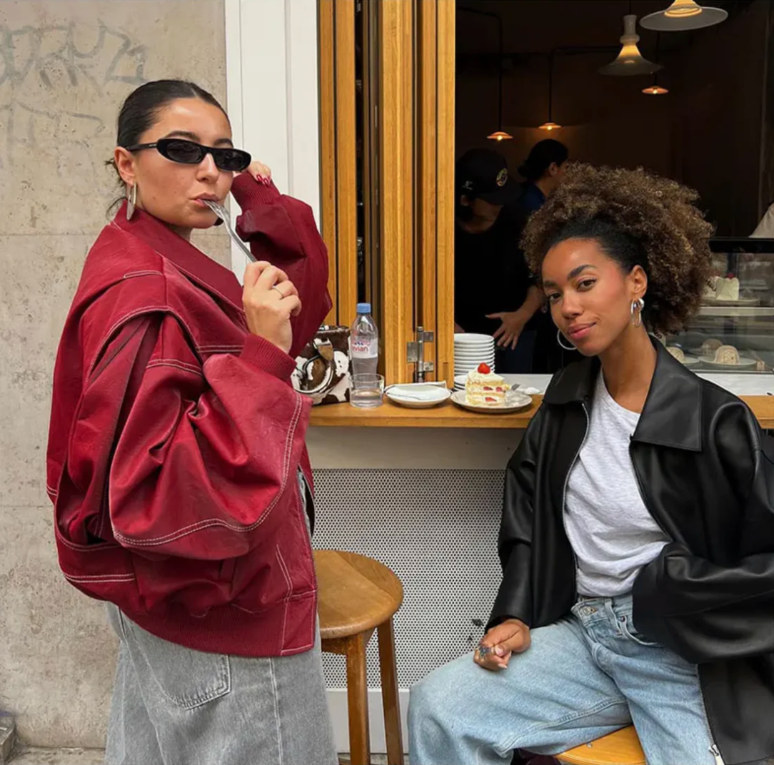 Charlie | Leather Bomber Jacket
