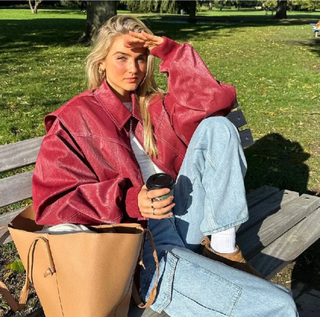 Charlie | Leather Bomber Jacket