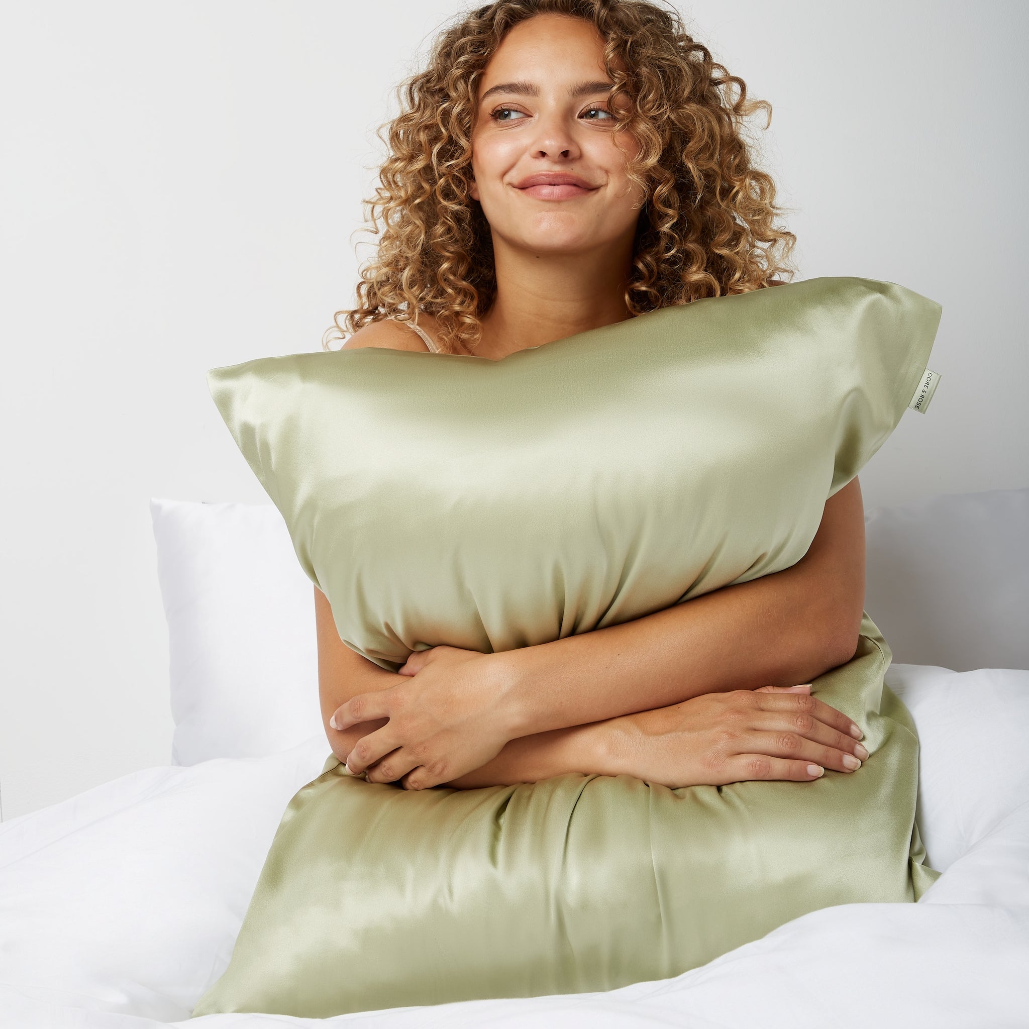 Premium Silk Pillowcase-Olive Glow
