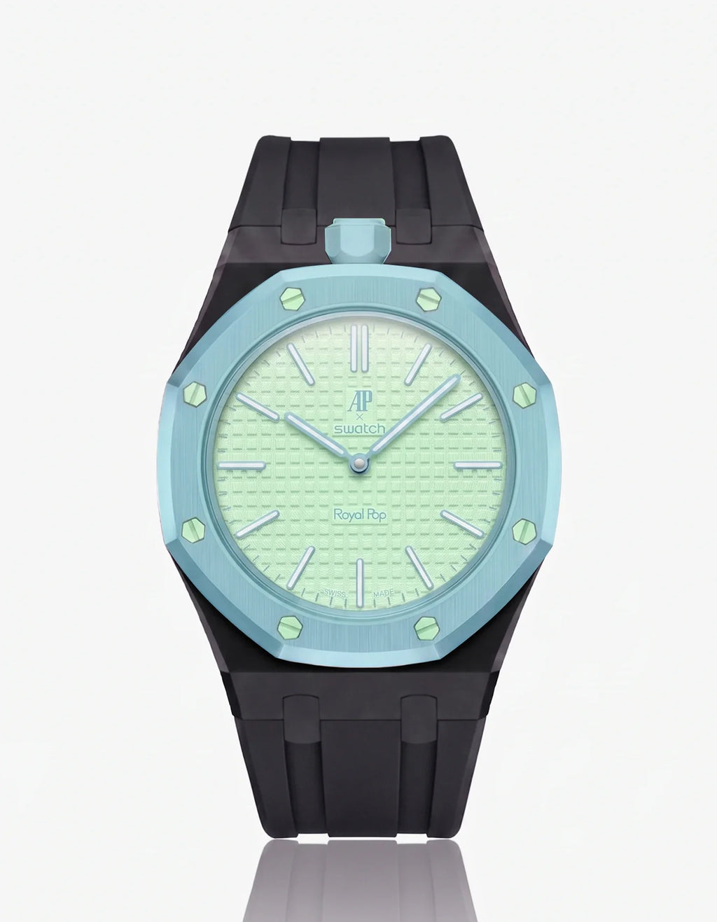 Rubber Strap & Case For AP x Swatch Royal Pop Blaue Acht