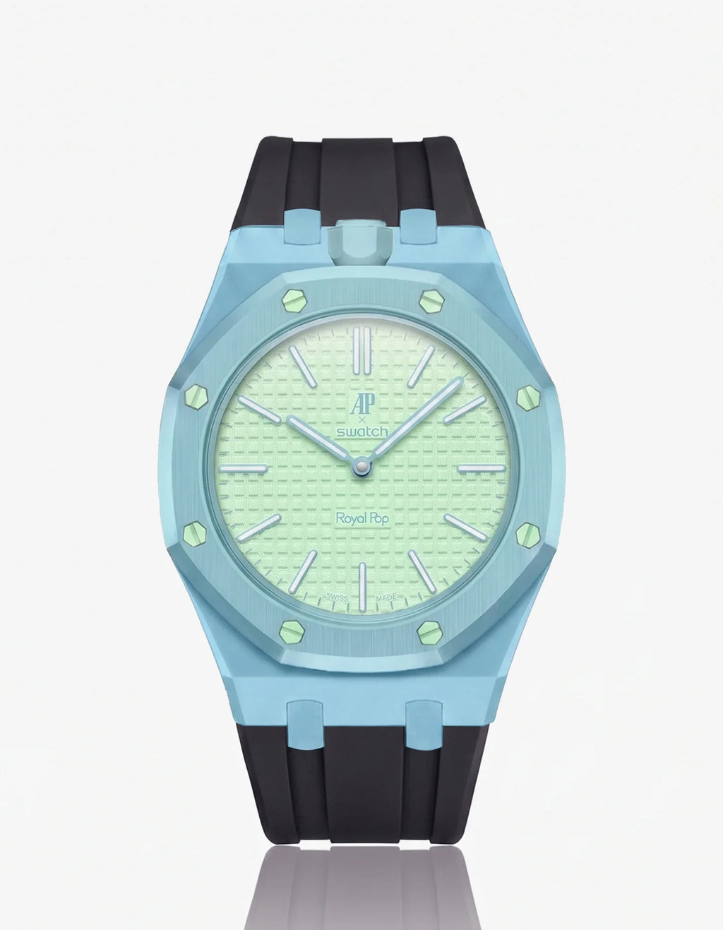 Rubber Strap & Case For AP x Swatch Royal Pop Blaue Acht