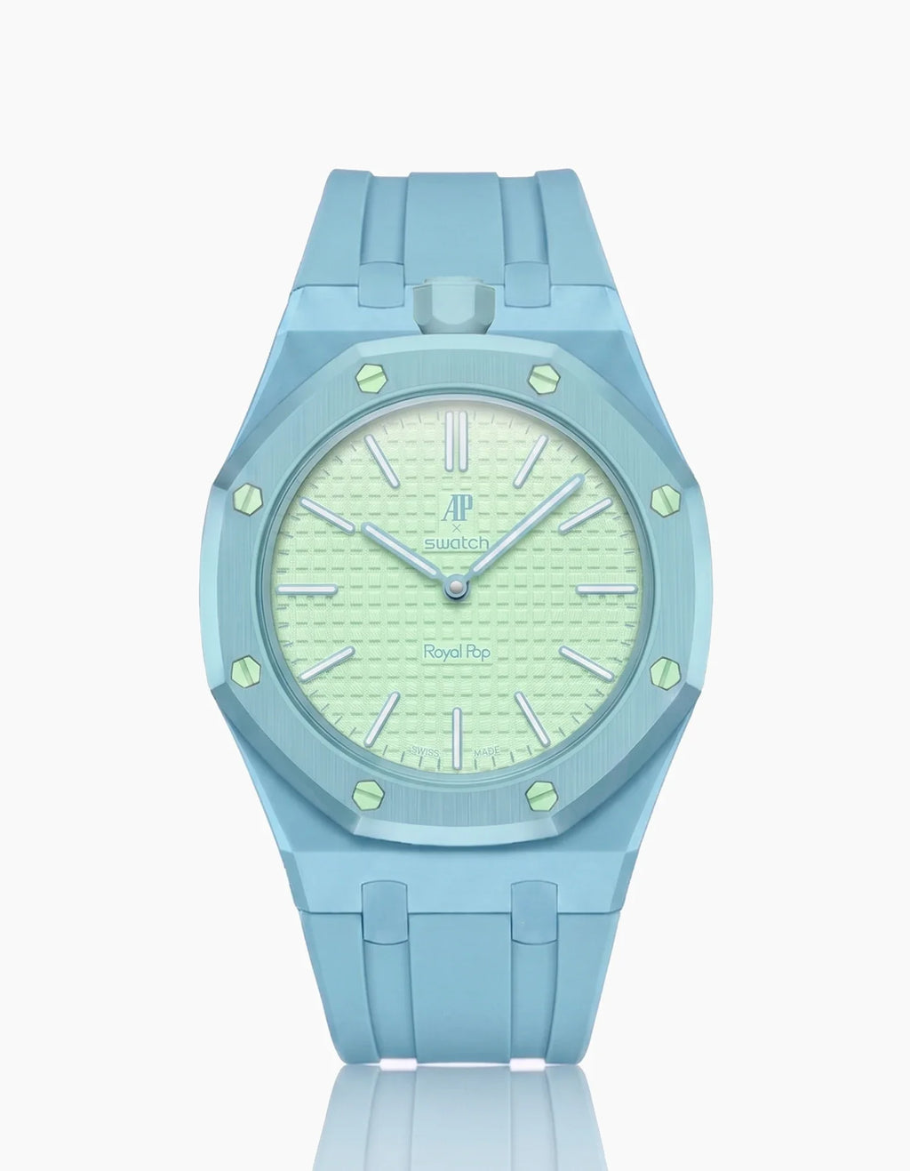 Rubber Strap & Case For AP x Swatch Royal Pop Blaue Acht
