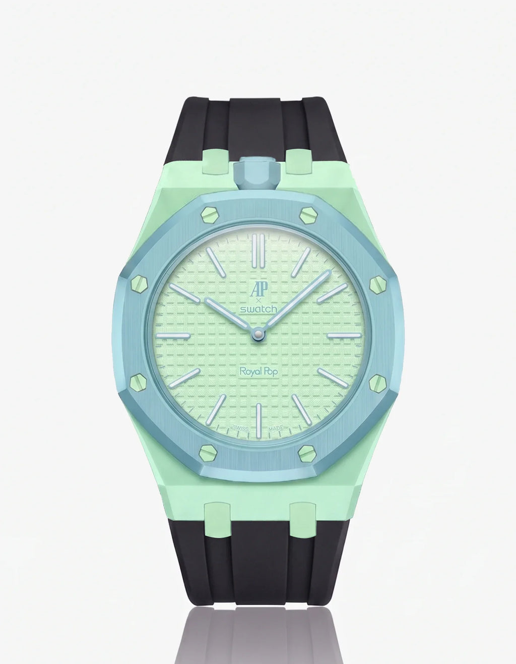 Rubber Strap & Case For AP x Swatch Royal Pop Blaue Acht