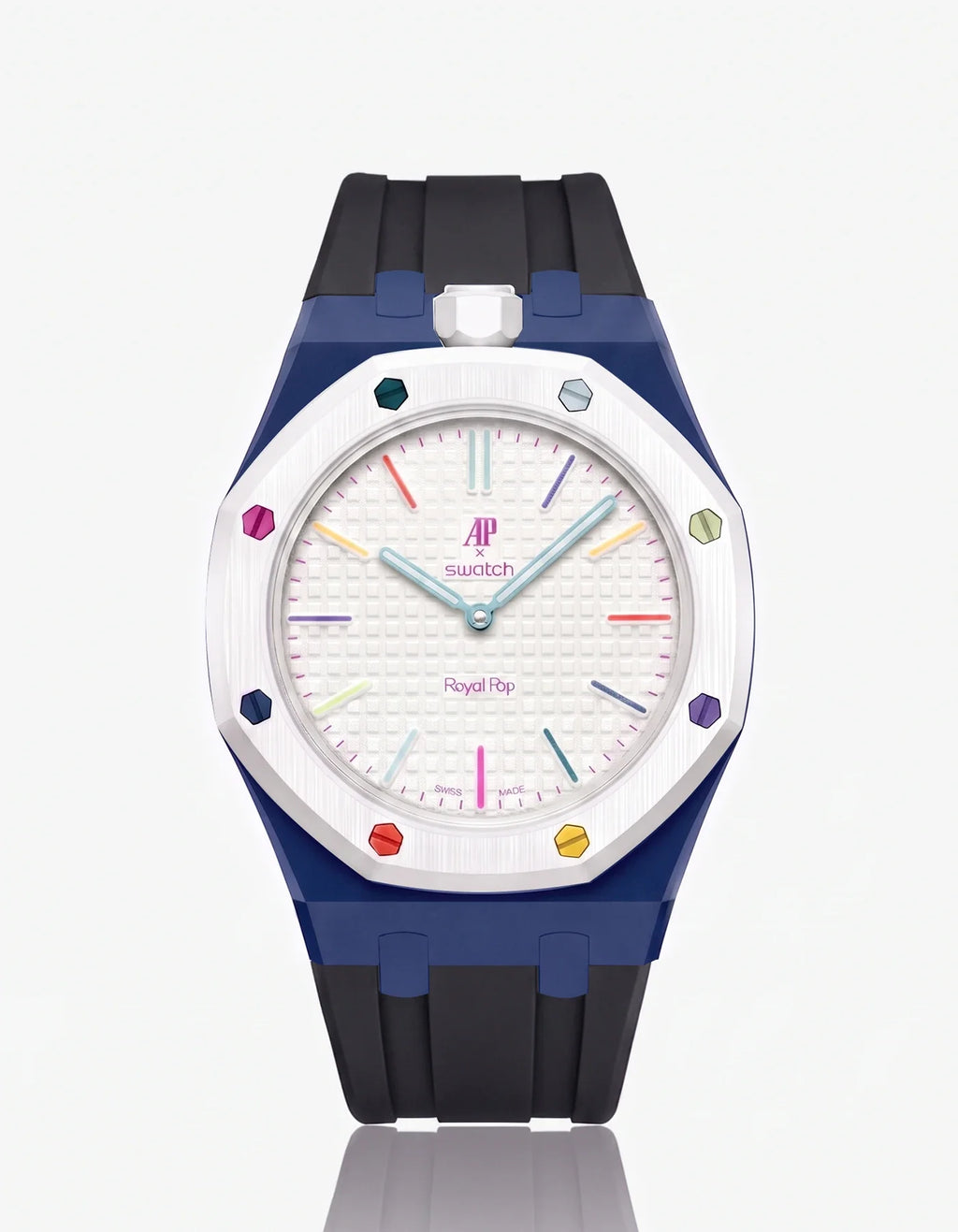 Rubber Strap & Case For AP x Swatch Royal Pop Huit Blanc